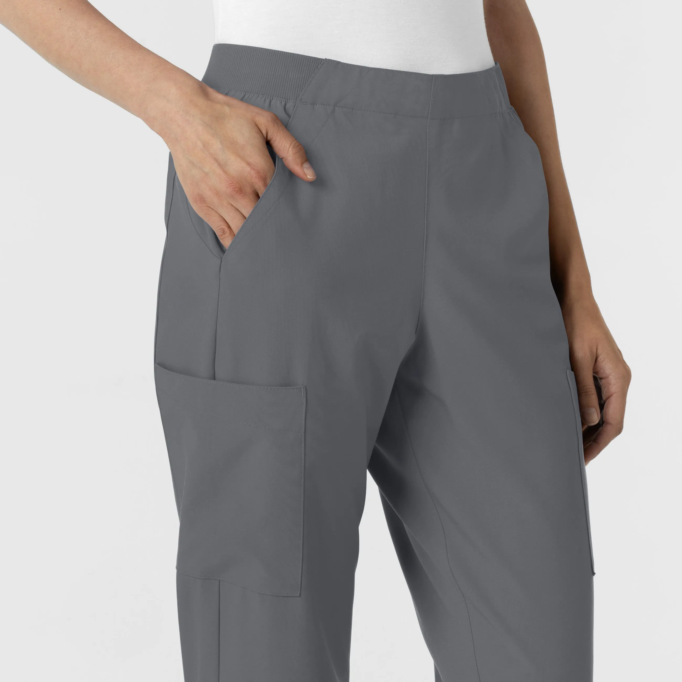W123 Women's Cargo Utility Scrub Pant - Pewter
