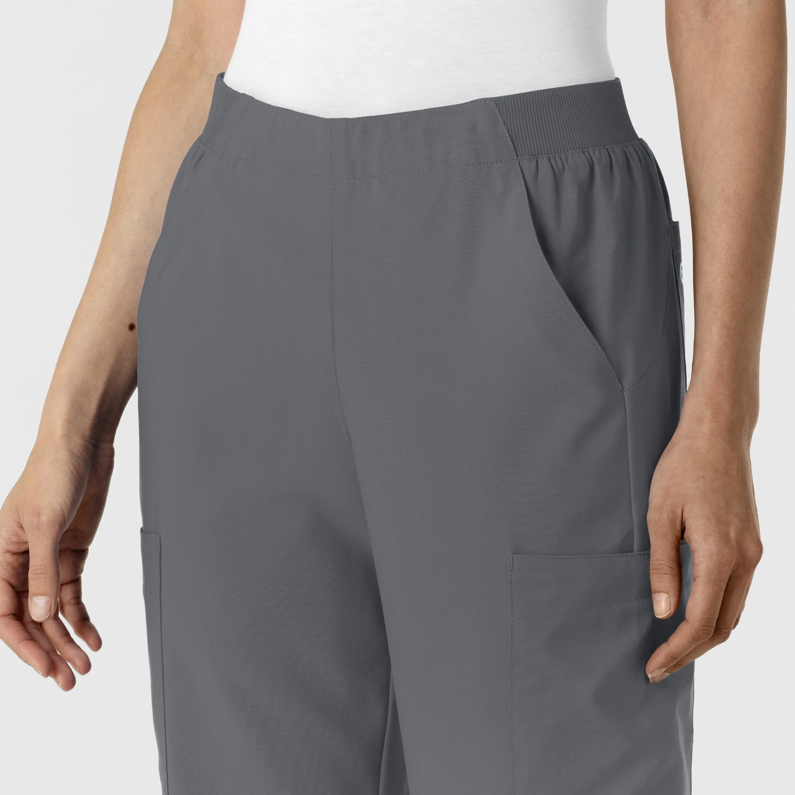 W123 Women's Cargo Utility Scrub Pant - Pewter