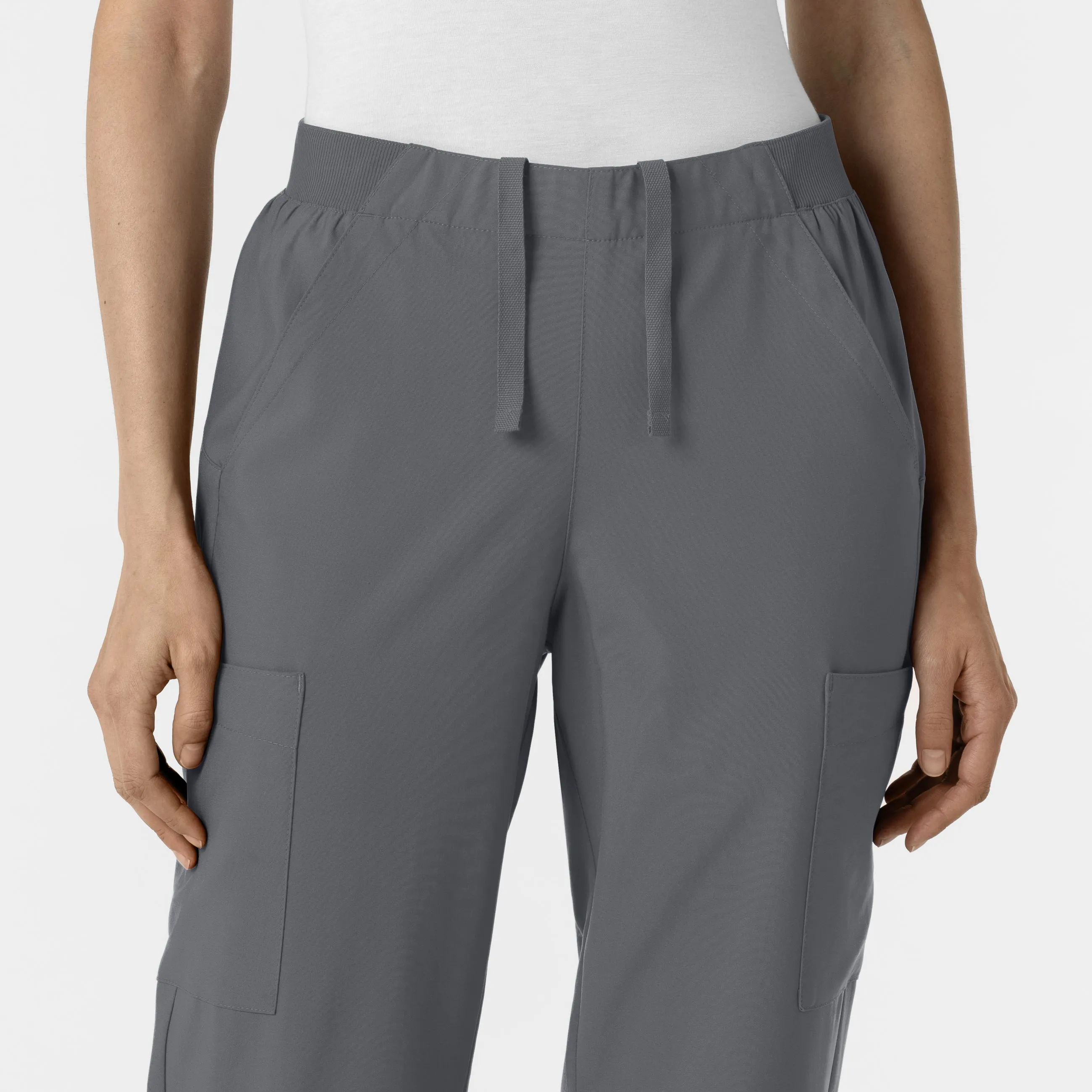 W123 Women's Cargo Utility Scrub Pant - Pewter