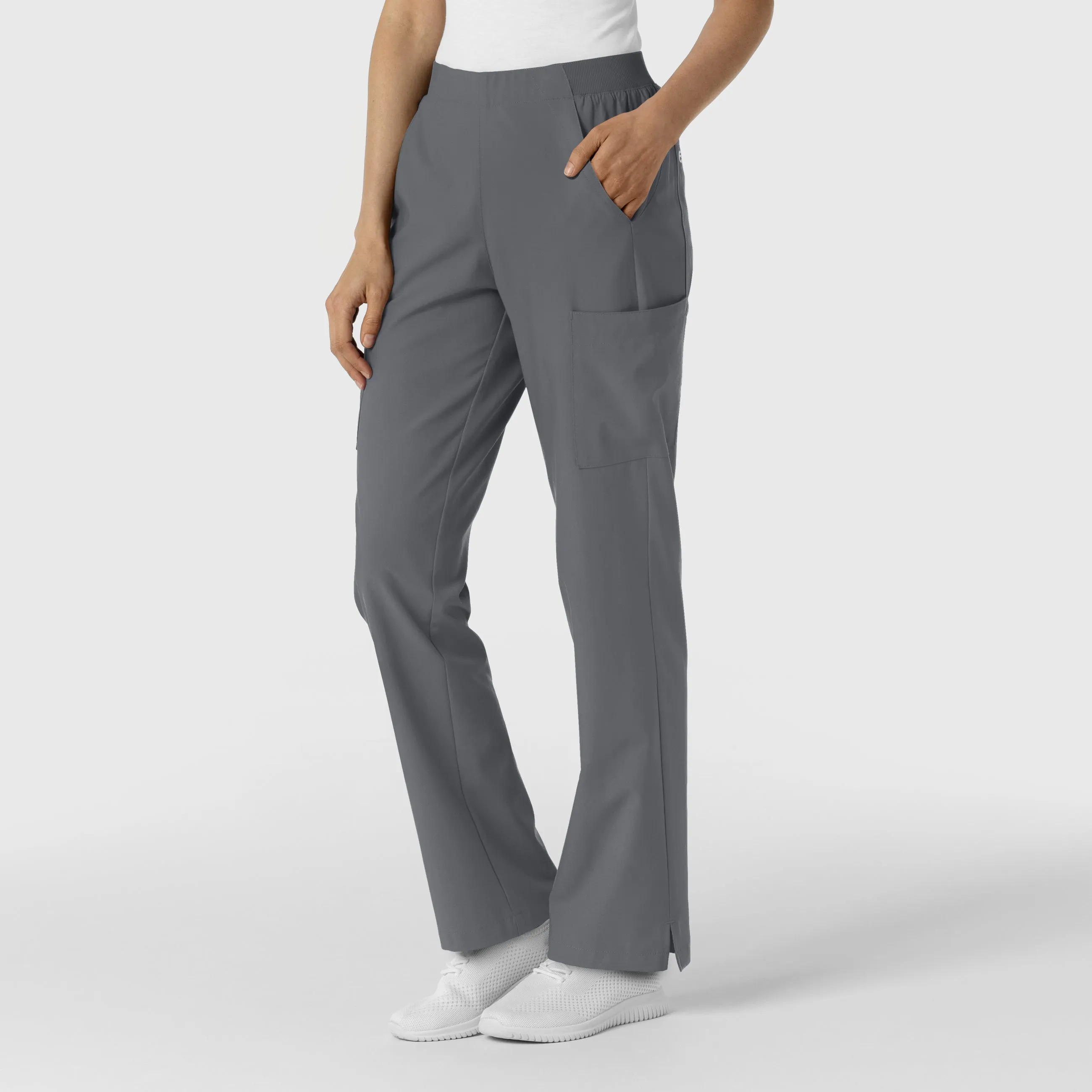 W123 Women's Cargo Utility Scrub Pant - Pewter
