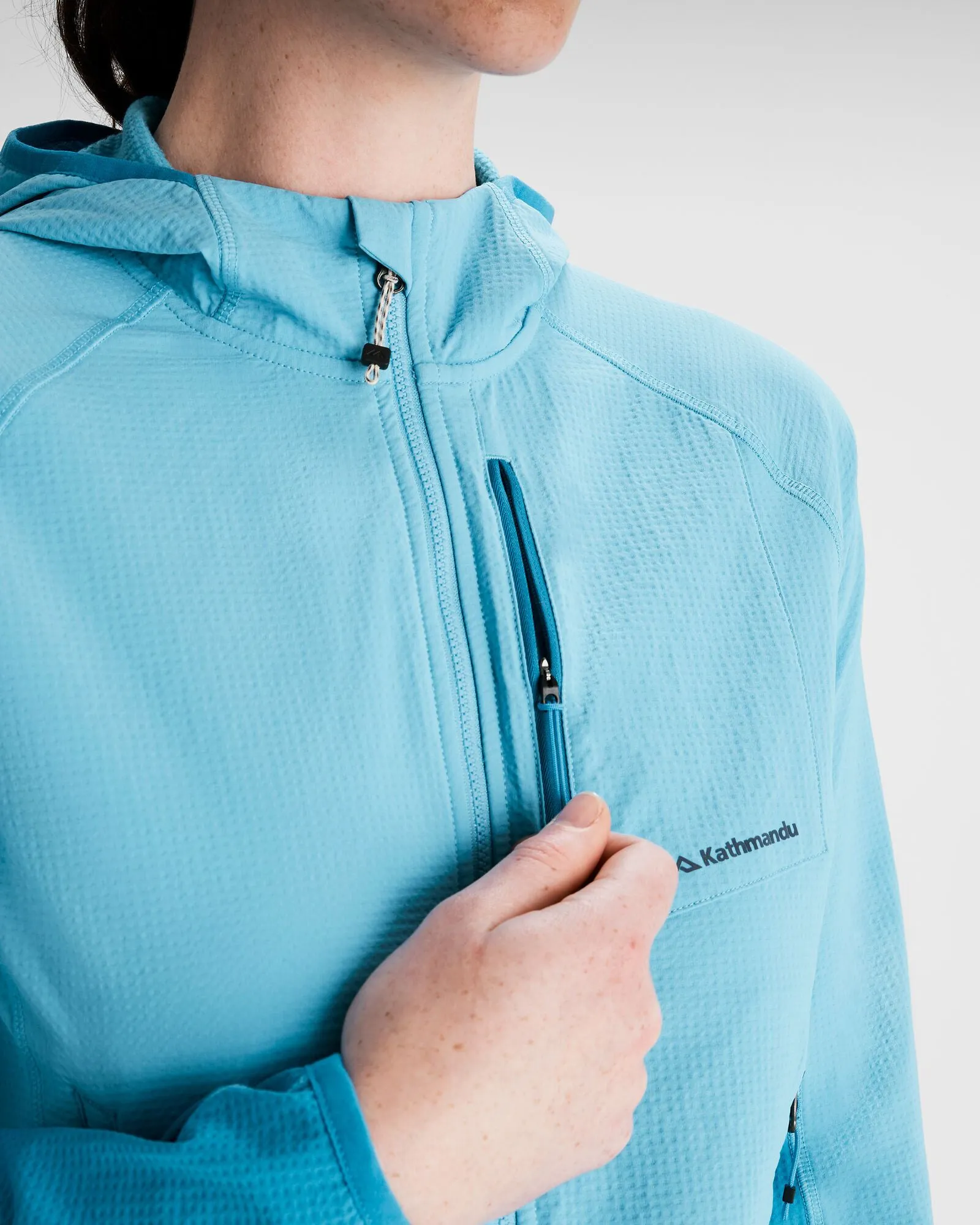 Women's Aysen Hooded Fleece Jacket - Light Sea