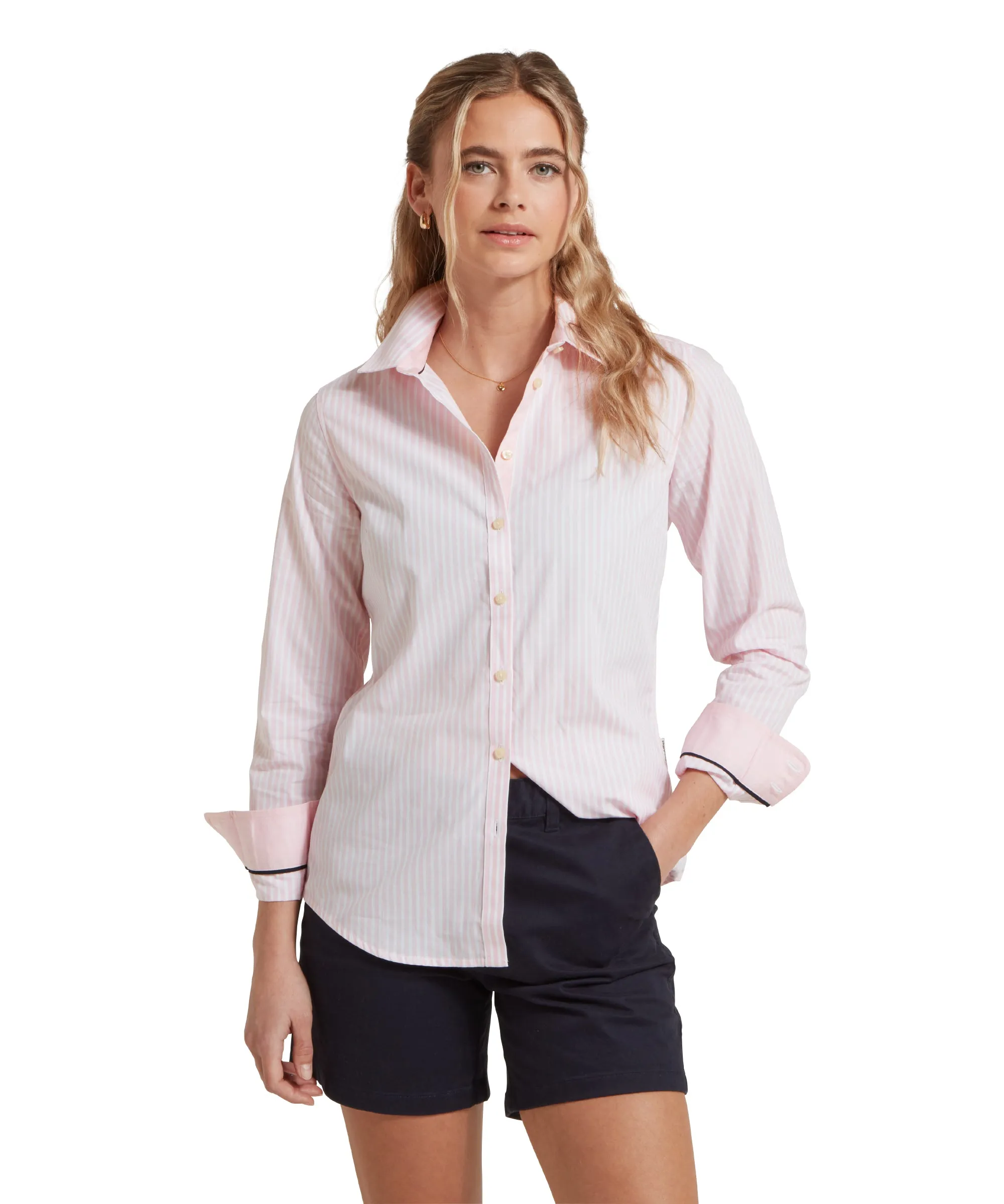 Women's Holme Striped Shirt - Mauve Blush