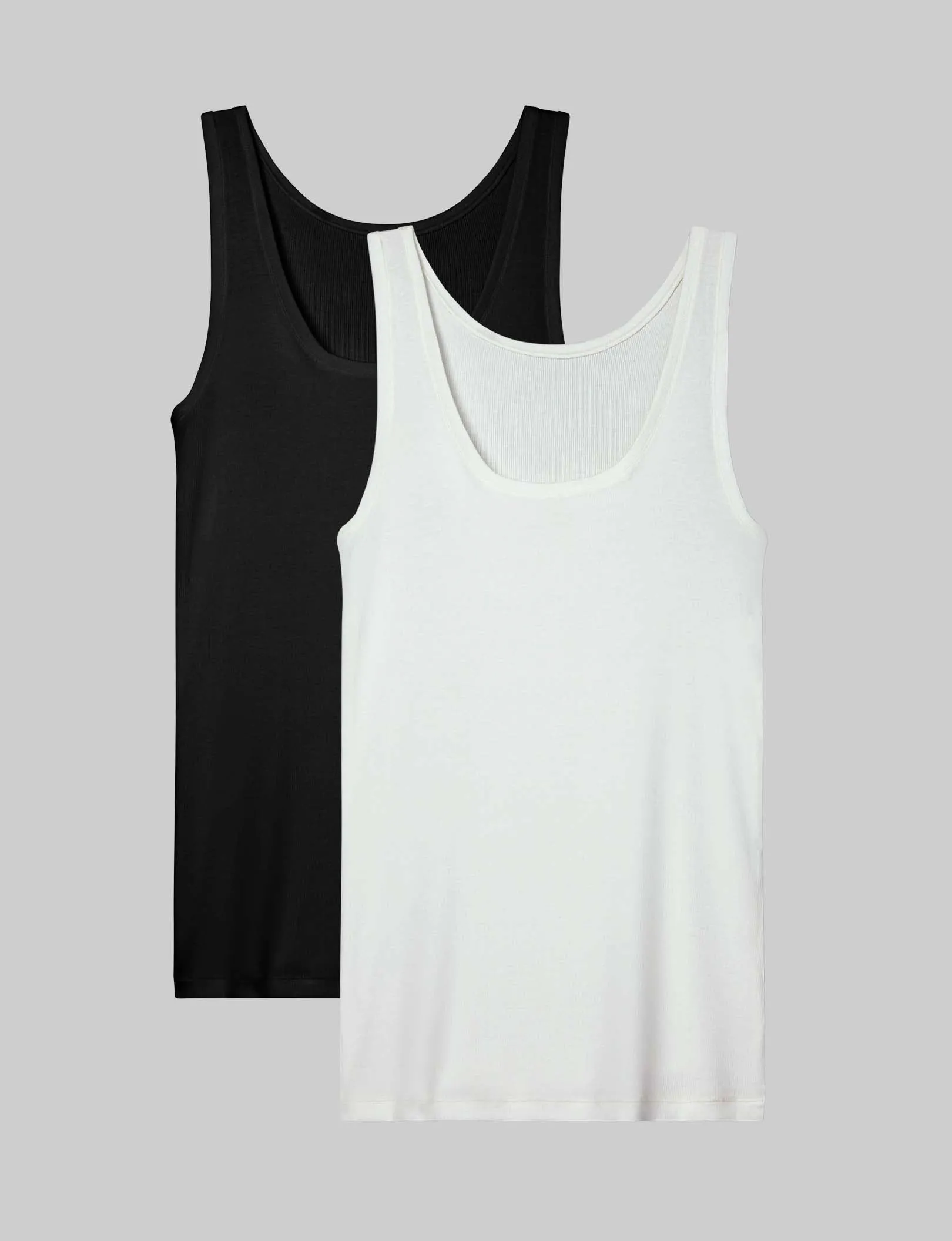 Women's Micro Rib Fitted Tank (2-Pack)