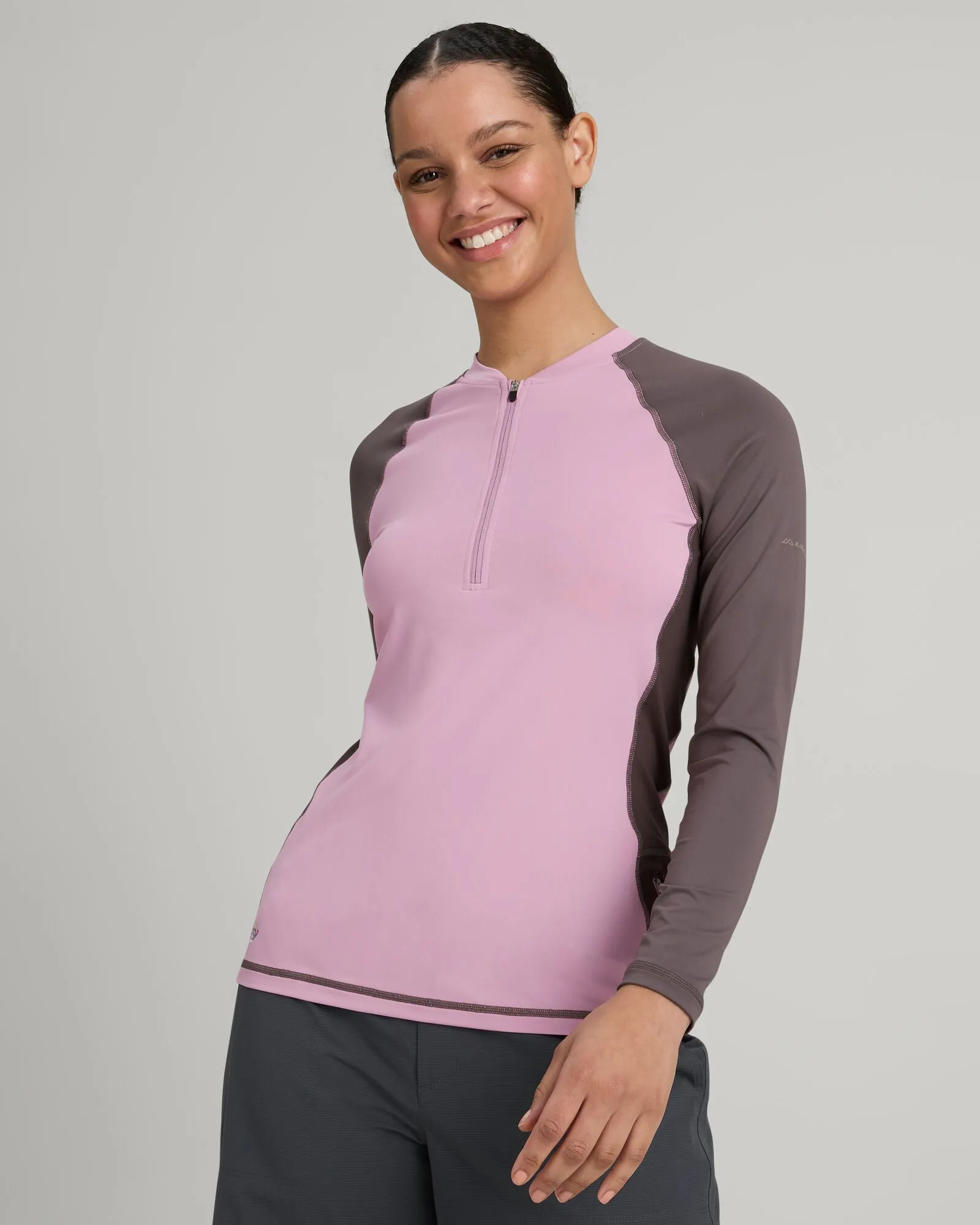 WTR-Seeker Women's Splash Long Sleeve Top - Zen/Dark Quartz/Light Quartz