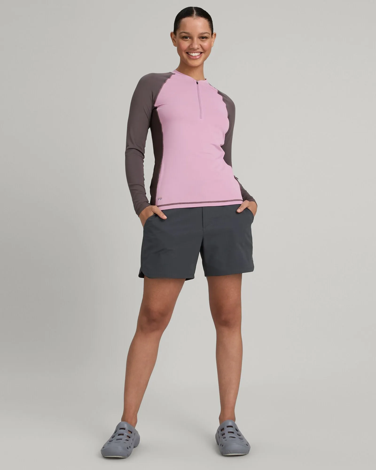 WTR-Seeker Women's Splash Long Sleeve Top - Zen/Dark Quartz/Light Quartz